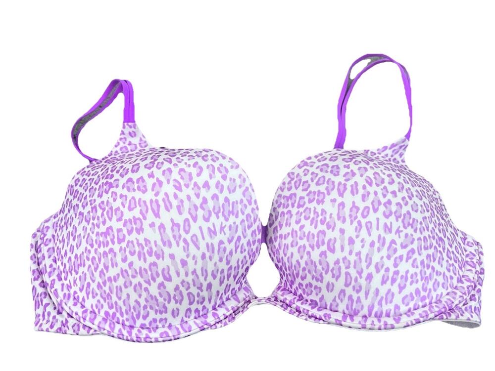 Victoria’s Secret PINK Wear Everywhere Push-Up Bra Pink Leopard 34C